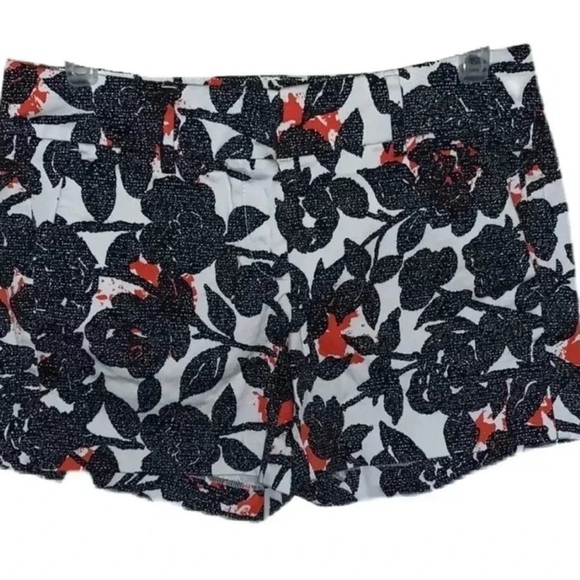 Ann Taylor Black and Red Floral Women's Shorts - Picture 1 of 3